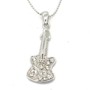 Crystal Acoustic Guitar Necklace